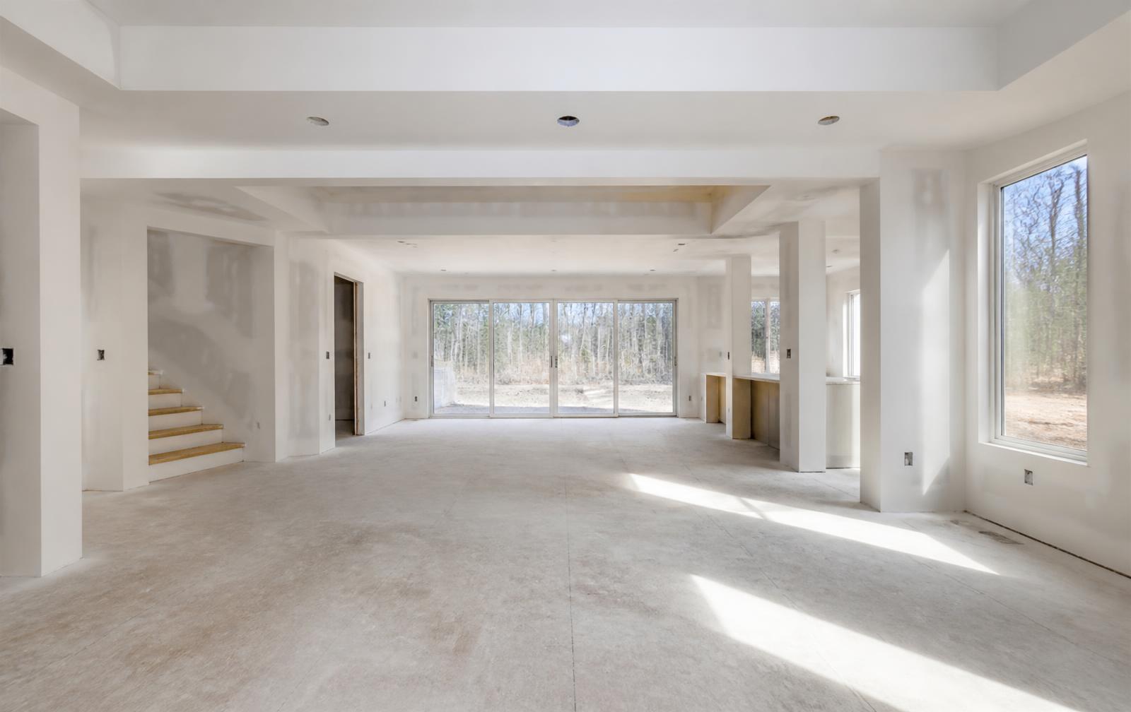 New home interior being cleaned after construction in Midland TX
